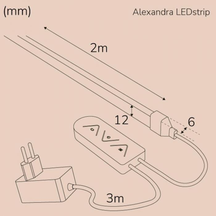 LLITT - LLITT Alexandra Ledstrip RGBIC Neon IP65 Tuya WiFi 2m