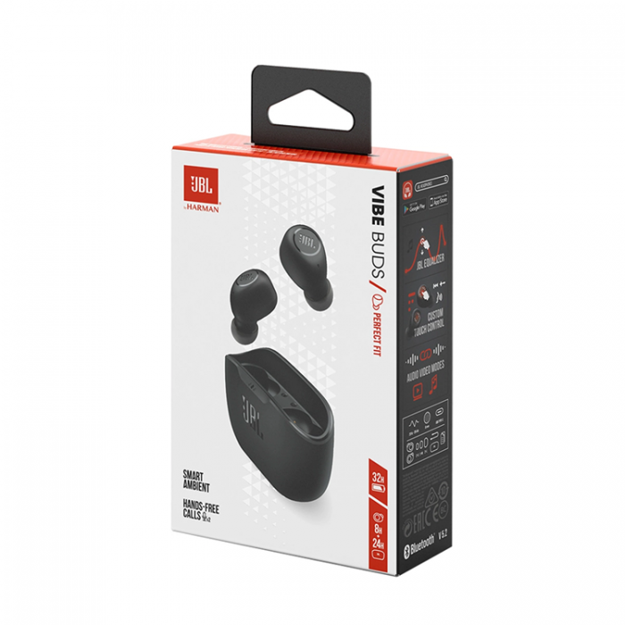 JBL - JBL In-Ear Hrlurar Trdlsa Wave Buds - Svart