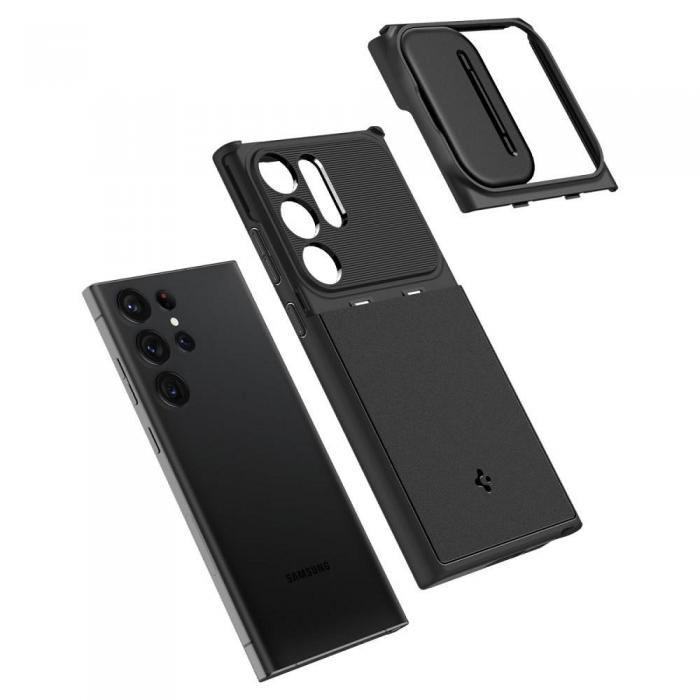 Spigen - Spigen Optik Armor skal fr Samsung S23 ULTRA svart