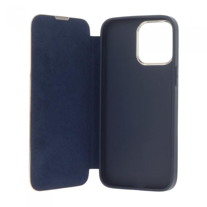 OEM - iPhone 14 Pro Navybl Smart Fodral med Guldram