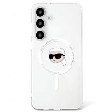 KARL LAGERFELD - Karl Lagerfeld Galaxy S25 Mobilskal MagSafe Karl Printed Logo - Vit