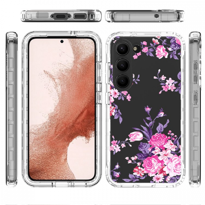 A-One Brand - Galaxy S23 Plus Skal Pattern Printing - Flower