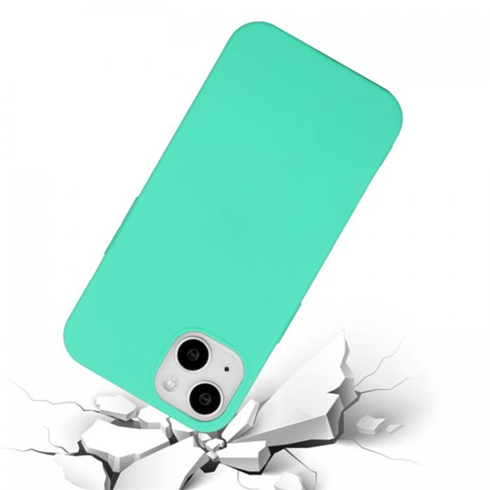 A-One Brand - iPhone 15 Mobilskal TPU Matte Slim-Fit - Cyan