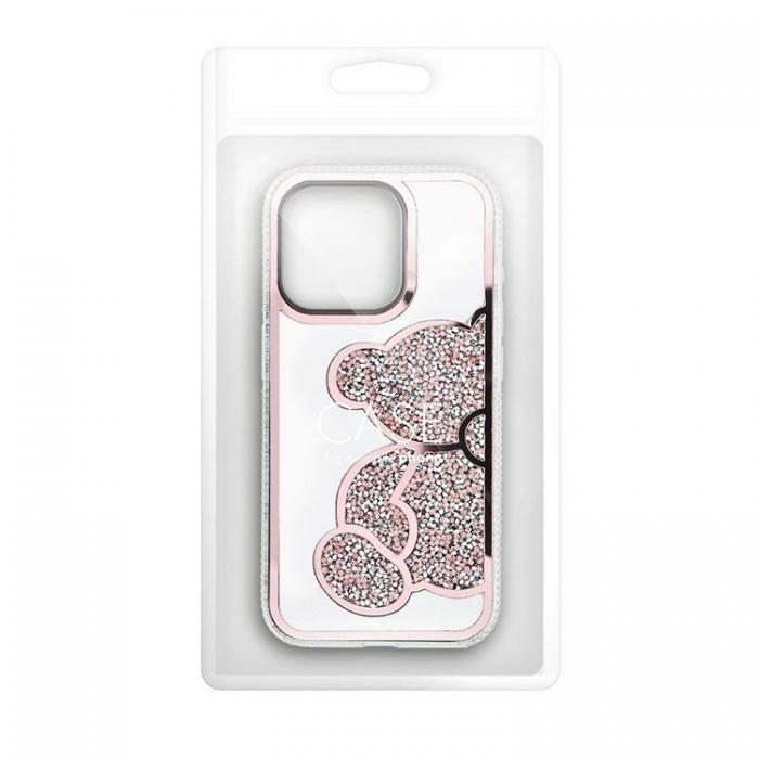 A-One Brand - iPhone 16 Mobilskal Teddy Bear - Rosa