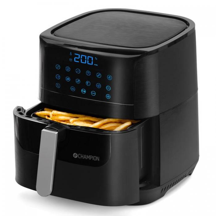 Champion - CHAMPION Air Fryer XL Ceramic 5.5L 1800W AF600 - Svart