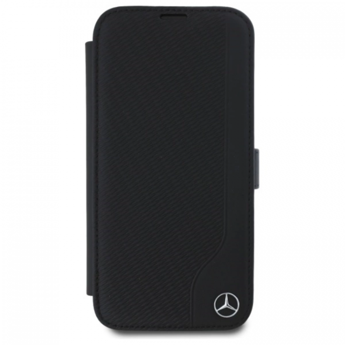 Mercedes - Mercedes iPhone 16 Pro Max Plnboksfodral Lder Wood Imitation