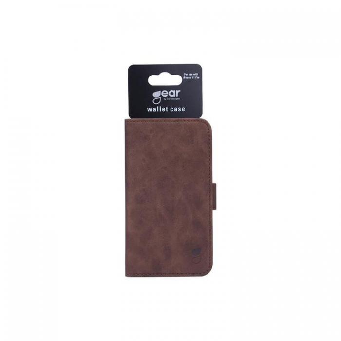 GEAR - GEAR Mobilfodral Nubuck PU iPhone 11 Pro - Brun