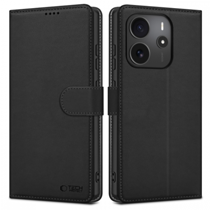 Tech-Protect - Tech-Protect Xiaomi Redmi Note 14 4G Plnboksfodral - Svart