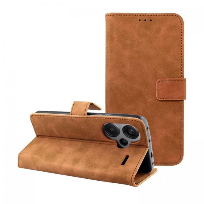 A-One Brand - Xiaomi Redmi Note 13 Pro Plus Plnboksfodral Tender - Brun