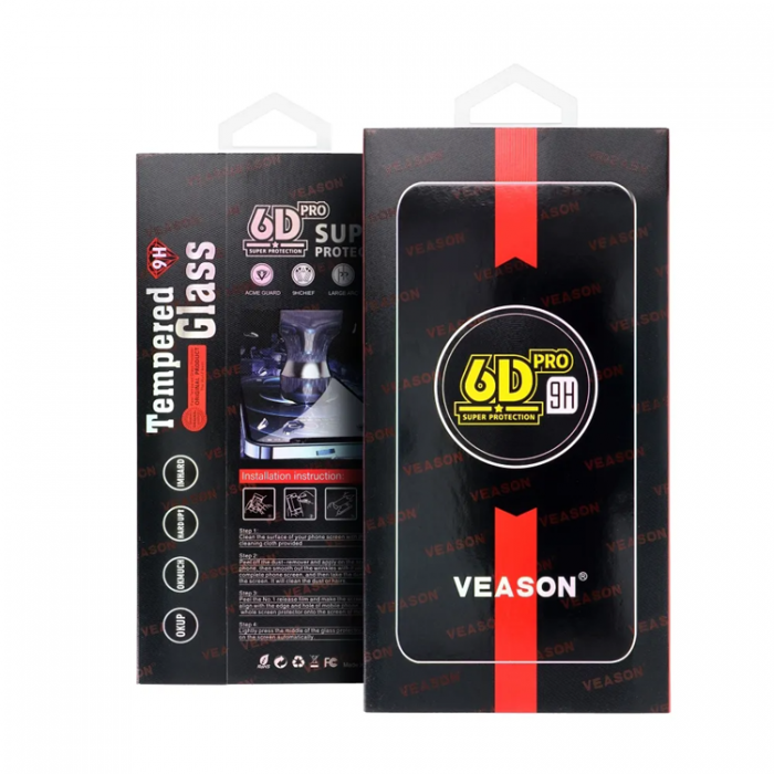 Veason - Veason Xiaomi 13T/13T Pro Hrdat glas Skrmskydd 6D Pro - Svart