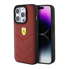 Ferrari - Ferrari iPhone 15 Pro Mobilskal Läder Stitched Lines