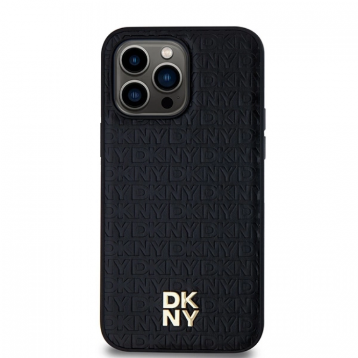 DKNY - DKNY iPhone 13 Pro/13 Mobilskal Magsafe Lder Pattern Metal Logo