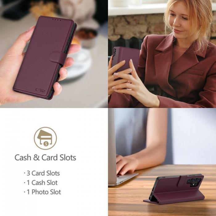 Tech-Protect - Tech-Protect Xiaomi Redmi Note 14 Pro 5G Plnboksfodral - Mulberry