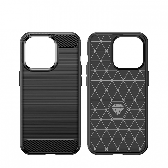 A-One Brand - iPhone 14 Pro Max Mobilskal Carbon Flexible -Svart