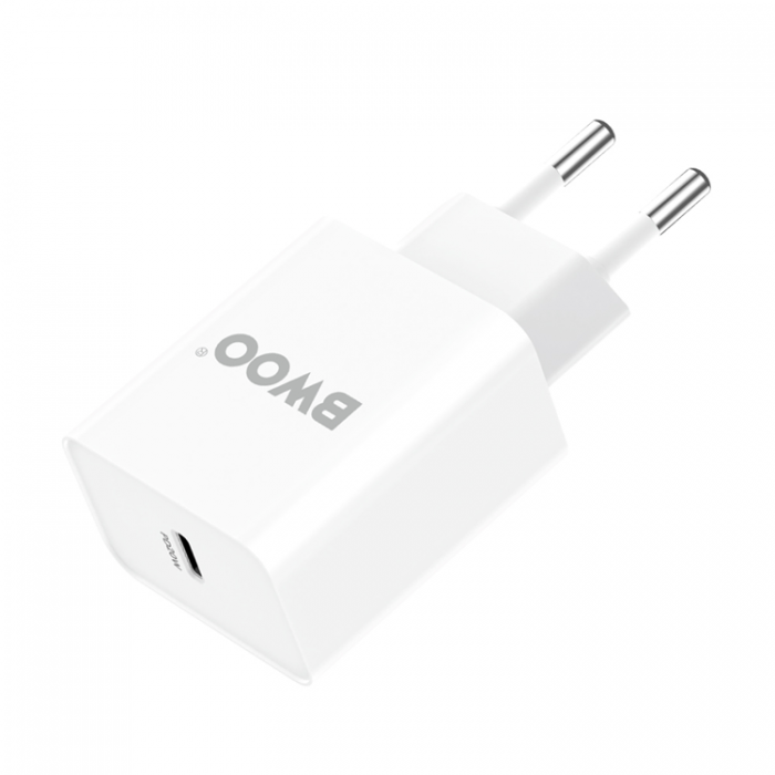 BWOO - BWOO Snabb Vggladdare 20W USB-C - Vit