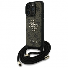 Guess - Guess iPhone 16 Pro Mobilskal Crossbody Big Logo - Brun