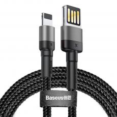 BASEUS - BASEUS kabel Cafule till iPhone Lightning 2,4A 1M Grå+Svart