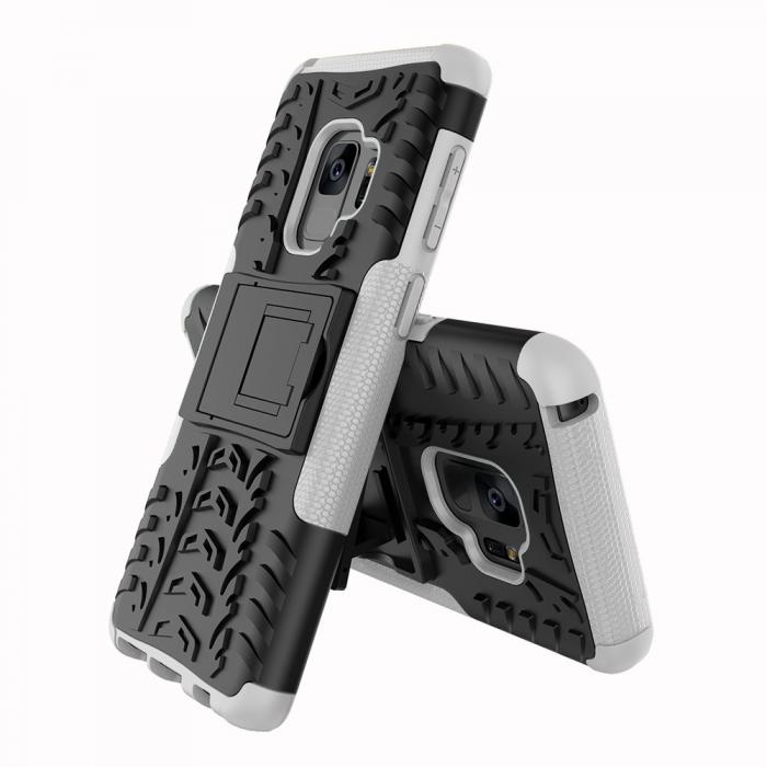 UTGATT4 - Rugged Armor Kickstand Skal till Samsung Galaxy S9 - Vit