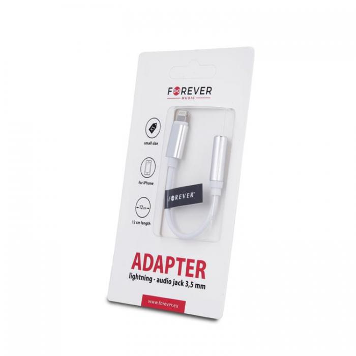 Forever - Forever Audio Adapter Lightning Till Jack 3.5 mm - Vit