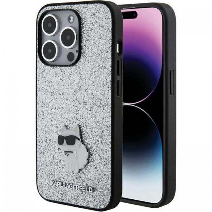 KARL LAGERFELD - Karl Lagerfeld iPhone 15 Pro Max Mobilskal Fixed Glitter Metal Pin