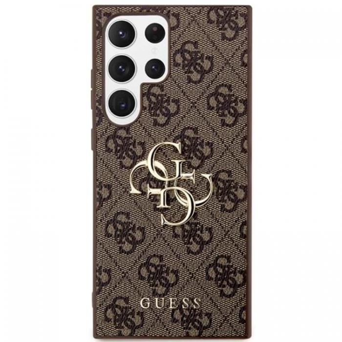 Guess - Guess Galaxy S24 Ultra Mobilskal Big Metall Logo - Brun