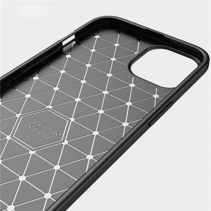 A-One Brand - iPhone 14 Plus Skal Carbon Fiber Texture TPU - Svart