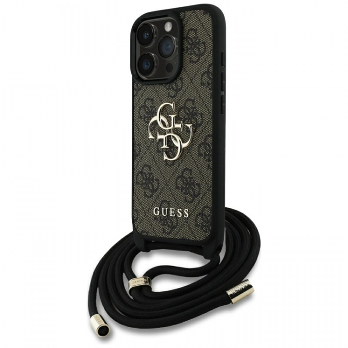 Guess - Guess iPhone 16 Pro Max Mobilskal Crossbody Big Logo - Brun