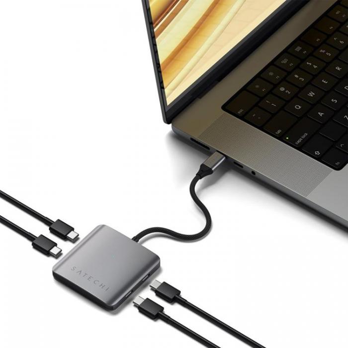 Satechi - Satechi USB-C-hubb med 4 portar och PD