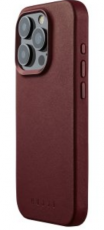 Mujjo - Mujjo iPhone 15 Pro Mobilskal Läder - Burgundy