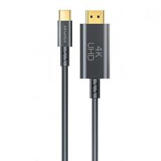 Awei - Awei USB-C Till HDMI Kabel 4K 30Hz CL-212T - Svart