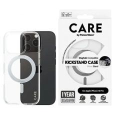 PanzerGlass - CARE By PanzerGlass iPhone 16 Pro Mobilskal MagSafe Kickstand - Silver