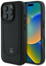 Mercedes - Mercedes iPhone 16 Pro Mobilskal Läder Urban - Svart