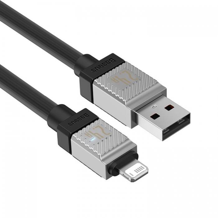 BASEUS - Baseus USB Till Lightning 1m Kabel 2.4A CoolPlay - Svart