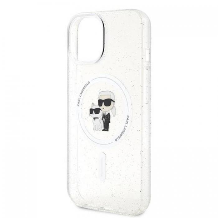 KARL LAGERFELD - Karl Lagerfeld iPhone 15 Plus Mobilskal Magsafe Glitter - Clear