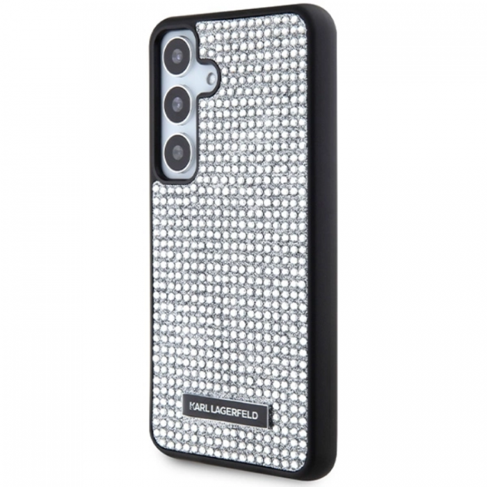 KARL LAGERFELD - KARL LAGERFELD Galaxy S24 Mobilskal Rhinestone Logo Metal Plate