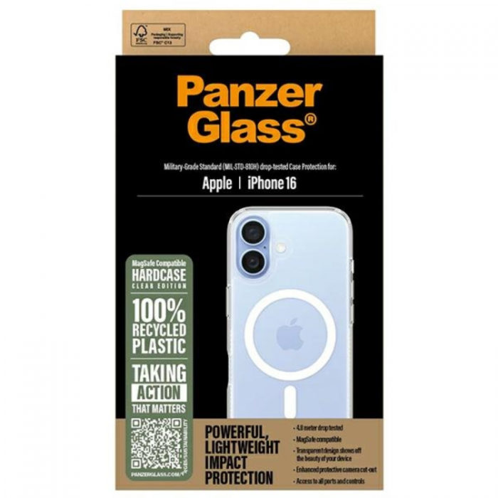 PanzerGlass - PanzerGlass iPhone 16 Mobilskal Magsafe Hard - Vit