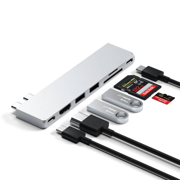 Satechi - Satechi USB-C Pro Hub Slim - Silver