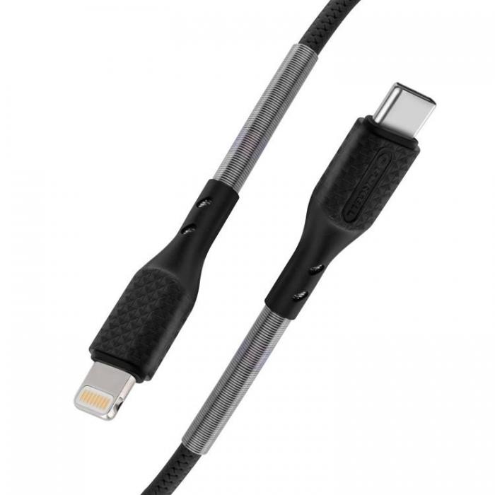 Forcell - Forcell Carbon USB-C till Lightning kabel 27W 1m - Svart