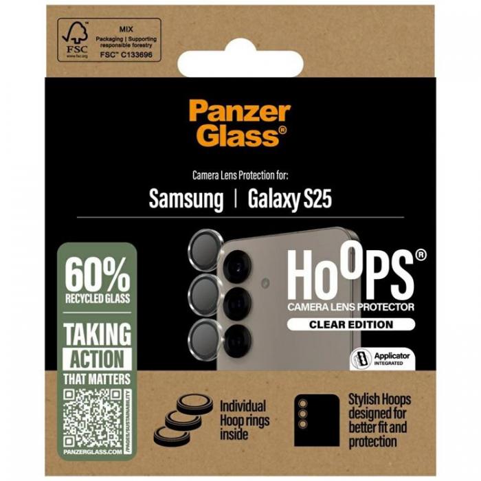 PanzerGlass - PanzerGlass Galaxy S25 Kameralinsskydd Hrdat Glas Hoops