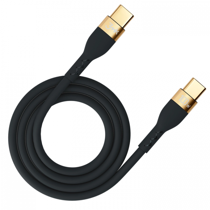 3MK - 3mK USB-C till USB-C kabel 100W 2m HyperSilikon - Svart