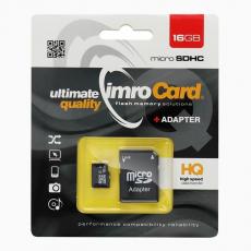 Imro - Imro Minneskort MicroSD 16 GB Med Adapter SD