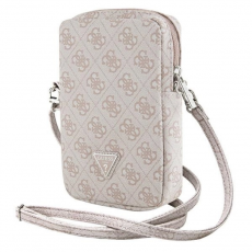 Guess - Guess Mobilväska Zip 4G Triangle - Rosa