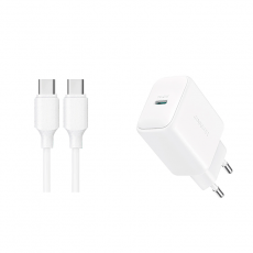 Joyroom - Joyroom Snabbladdare 20W USB-C Med USB-C 1m Kabel - Vit