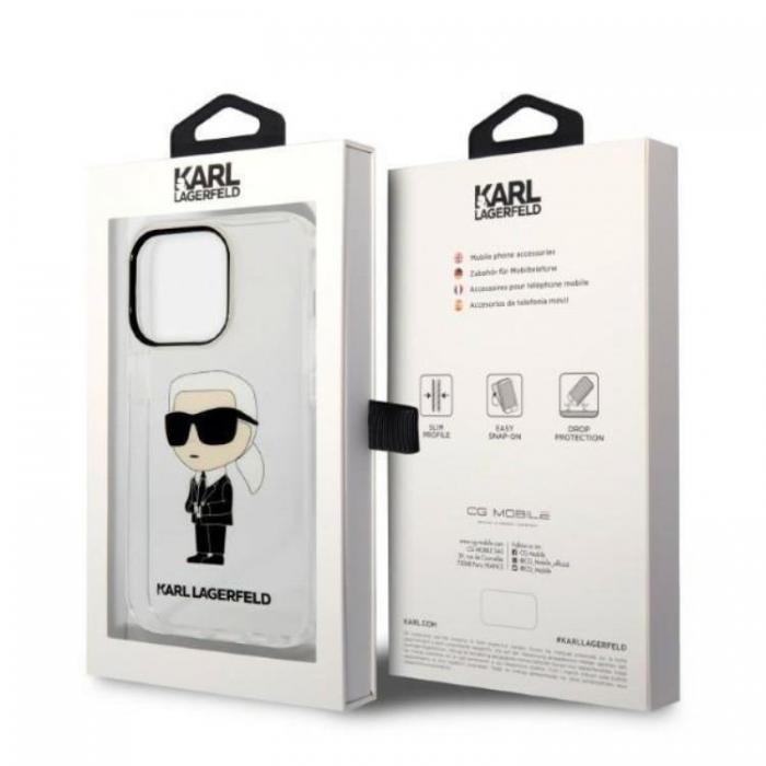 KARL LAGERFELD - Karl Lagerfeld iPhone 14 Pro Skal IML NFT Ikonik - Transparent