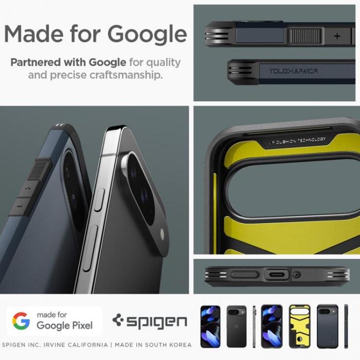 Spigen - Spigen Google Pixel 9/9 Pro Mobilskal Tough Armor - Metal Slate