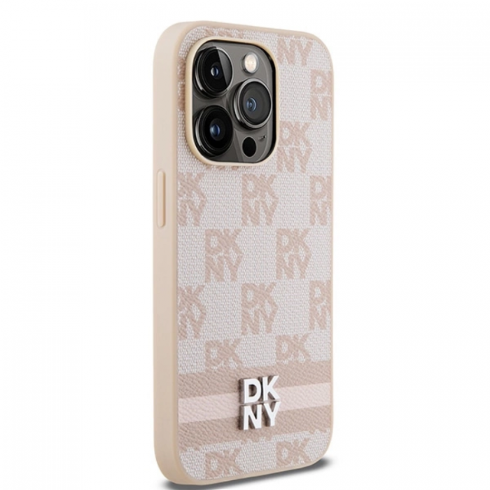 DKNY - DKNY iPhone 14 Pro Mobilskal Lder Checkered Mono Pattern