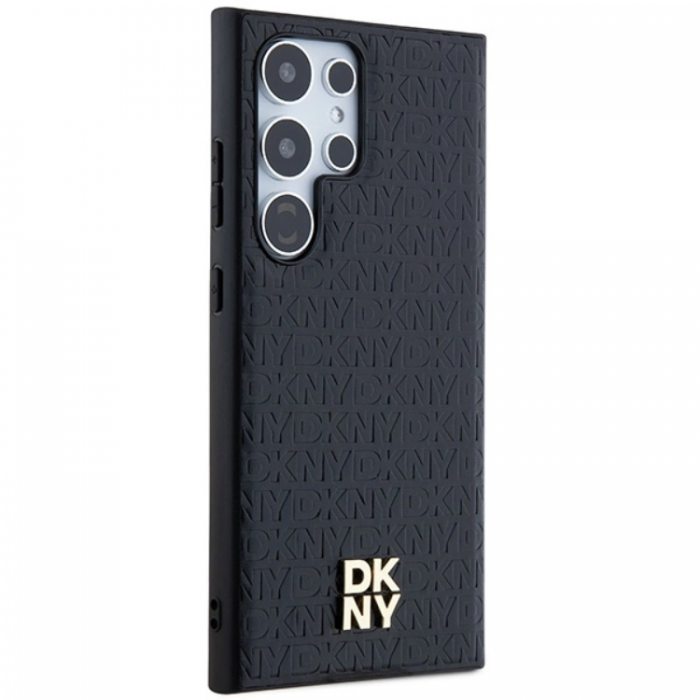 DKNY - DKNY Galaxy S24 Ultra Mobilskal Magsafe Lder Pattern Metal Logo