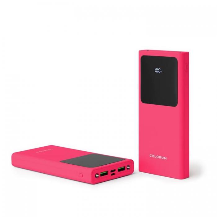 Colorum - Colorum Powerbank 10000mAh 22.5W 1xUSB-C 1xMicro-USB 1xUSB-A - Magenta