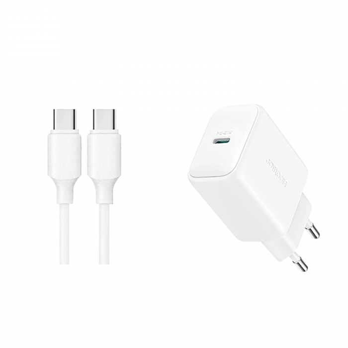 Joyroom - Joyroom Snabbladdare 20W USB-C Med USB-C 1m Kabel - Vit