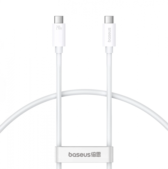 BASEUS - Baseus USB-C till USB-C 240W 1.8m Kabel USB4 Superior 2 - Vit